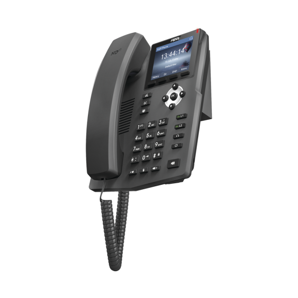 SOHO IP Phone X3S Color negro con pantalla LCD en color de 2,4 pulgadas para 2 líneas SIP y conferencia de 3 vías con PoE desactivado
